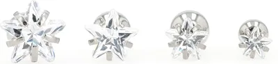 Produktbild von Akzent Edelstahl Ohrstecker, 4er Set, Stabstärke 1,2 mm / Stablänge 6 mm / Ø 3, 4, 5 und 6 mm