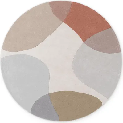 Image de Tapis rond en laine Ted Baker Hackney Clarissa bleu multicolore