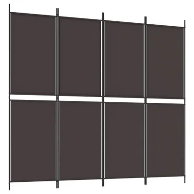 Immagine prodotto di paravento 4 pezzi in tessuto marrone 200x180 cm