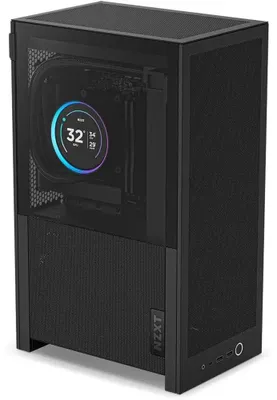 Image de NZXT H2 Flow, petit format (SFF), PC, noir, Mini-ITX, acier, verre trempé, 7,5 cm