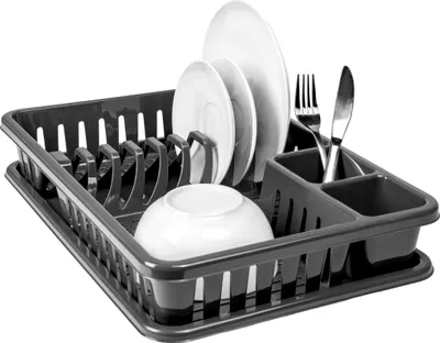 Produktbild von Hausfelder Abtropfgestell Geschirr aus Kunststoff BPA-frei (SpaceBlack)