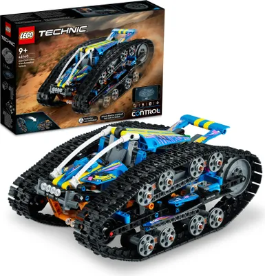 Produktbild von LEGO 42140 Technic App-gesteuertes Transformationsfahrzeug, ferngesteuertes Auto für Kinder, RC Offroad-Geländewagen, Modellbausatz mit 2 Seiten, Kippe es um, damit es sich transformiert