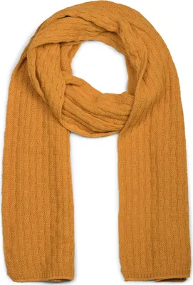 Produktbild von styleBREAKER Uni einfarbiger Strick Schal mit strukturiertem Flecht Muster, Uni Winter Strickschal 01018161