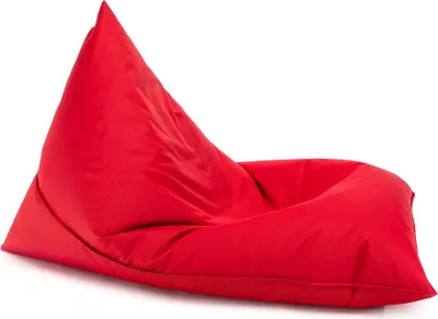Produktbild von Ecopuf, Lazy Dreieckiger Sitzsack, Sessel Outdoor Pouf, Bean Bag, Rot Nc12, Klein