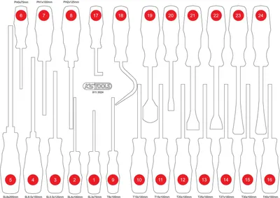 Produktbild von KS Tools Leere Schaumstoffeinlage zu 811.3024