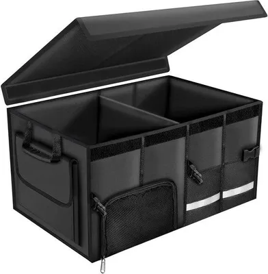 Productafbeelding van XL Auto Kofferbak Organizer met Deksel en Compartimenten