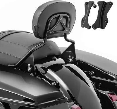 Image de Sissybar pour Harley Davidson Touring 14-25 + Docking Kit # FR9 noir