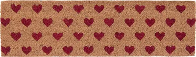 Produktbild von Clayre & Eef Fußmatte 75x22 cm Rot Kokosnuss Herz