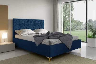 Obrázok produktu pre Čalúnená posteľ 140x200 ODETA 1 - tmavo modrá