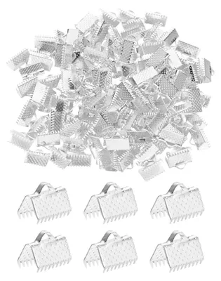 280 Stück Crimpzwingen, 10 mm, Silber, für Schmuck & DIY