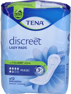 Obrázek produktu pro Noční inkontinenční vložky TENA Lady Discreet Maxi, 12 vložek