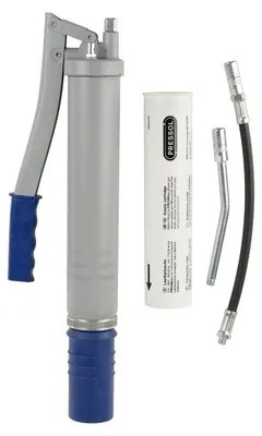 Productafbeelding van PRESSOL handmatige vetpers PMAXX met slang, spuitmondstuk en 4-klem mondstukken