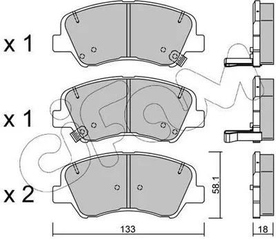 Produktbild von CIFAM Bremsbeläge Satz Vorne Bremsklötze für HYUNDAI i20 Schrägheck (GB, IB) 822-943-0