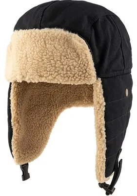 Produktbild von Herren Wintermütze Plüsch Fliegermütze Warme Fellmütze Trappermütze Ohrenklappe Mütze Winddicht Kunstfellmütze Einheitsgröße Schwarz