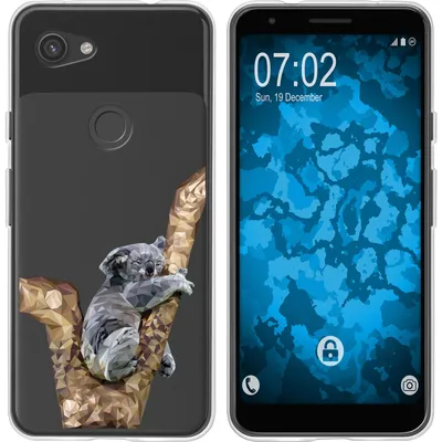 Produktbild von PhoneNatic Case kompatibel mit Google Pixel 3a Silikon-Hülle Vektor Tiere Koala M9