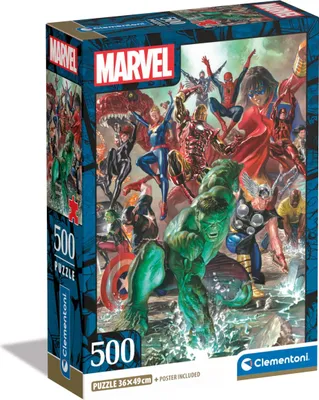 Obrázok produktu pre Clementoni - Puzzle Marvel 500 elementów - Oryginalny produkt premium