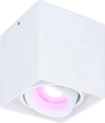 Produktbild von hoftronic Aufbaustrahler 5,5W GU10 RGBWW Weiß schwenkbar Wifi Bluetooth