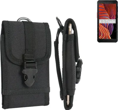 Produktbild von K-S-Trade Holster Handy Hülle kompatibel mit Samsung Galaxy XCover 5 Holster Handytasche Gürtel Tasche Schutz Hülle Robust Outdoor schwarz