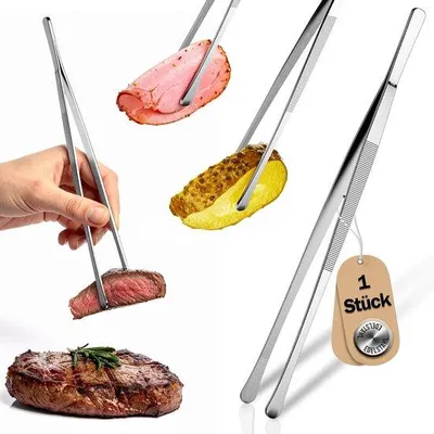 Obrázek produktu pro Nerezová ocel Vaření pinzety 30 cm - kuchyňské pinzety pro grilování, Braden a BBQ