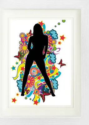 Produktbild von Schöne Frauen Gerahmtes Bild Mit Edlem Passepartout | Wand-Bilder | Im Bilderrahmen - Pop Art Mädchen III (40 x 30 cm)