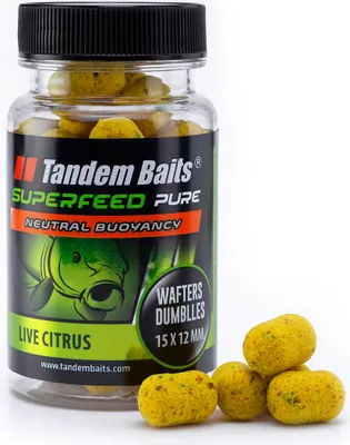 Image de SuperFeed Pure Dumbells Wafters 15/12 mm/30g Live Citrus