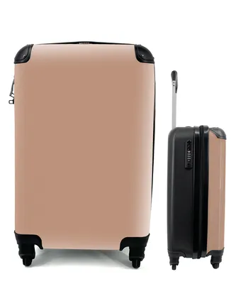 Produktbild von MuchoWow® Koffer Handgepäck Trolley Rollkoffer Kleine Reisekoffer mit 4 Rollen - Beige - Farbe - Rosa - Cabin Size < 55x40x23 cm & 55x40x20 cm - Fotokoffer - Kabinenkoffer - Boardgepäck - Reise-Box - Reisekoffer - Reisegepäck - Koffer mit Bild - Trolley für Kinder