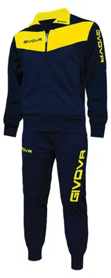 Immagine prodotto di Givova - Tuta da allenamento "Tuta Visa" da uomo MR78061 (M) (blu navy/giallo)