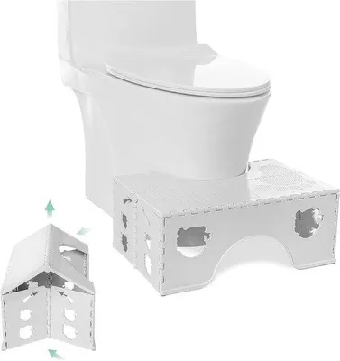 Produktbild von Famanu Klappbarer Toilettenhocker für Erwachsene und Kinder - Physiologisches Hocktoilet - Badezimmer und WC