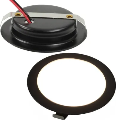 Immagine prodotto di 12 Volt LED faretto da incasso luce da incasso bianco caldo camper caravan barca rotondo nero 65 mm