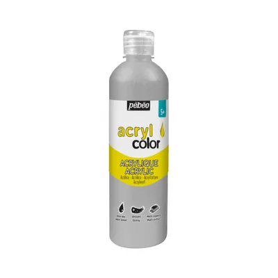 Immagine prodotto di Pébéo Acrylcolor Vernice acrilica liquida, 500 ml, argento