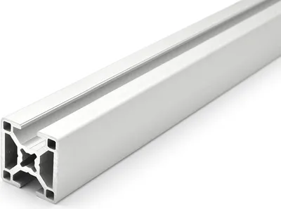 Produktbild von Länge 170mm - Design-Aluminiumprofil 30x30L 2 Nuten verdeckt 180 Grad B-Typ Nut 8 (leicht), silber eloxiert. Aluminium Profil 30x30 Alu Profil 30 x 30