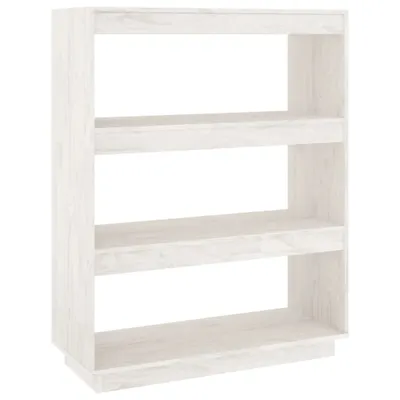 Zdjęcie produktu dla vidaXL Regał/przegroda do pokoju biały 80x35x103 cm lite drewno sosnowe
