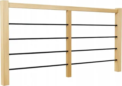 Produktbild von Kantholz - Holzpfoste - für Treppengeländer - 8x8x110 cm - Buchenholz - Vollständiger Montagesatz - Montage von Rohren ⌀ 25 mm in Horizontaler Lage