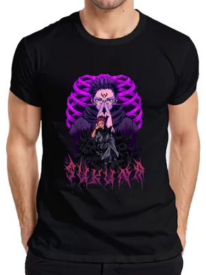 Produktbild von Sukuna Itadori Jujutsu Kaisen Anime Fluchkönig Otaku Geschenk Herren T-Shirt, Schwarz, XXL