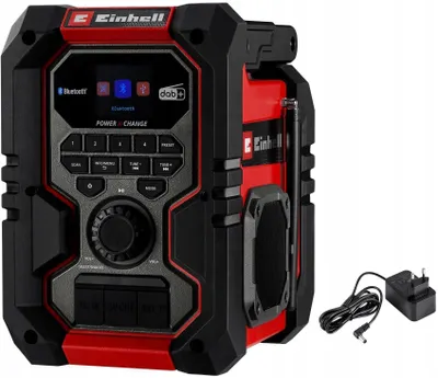 Obrázok produktu pre Einhell TE-CR 18 Li Akku-Radio DAB+ FM Bluetooth AUX USB Rot/Schwarz