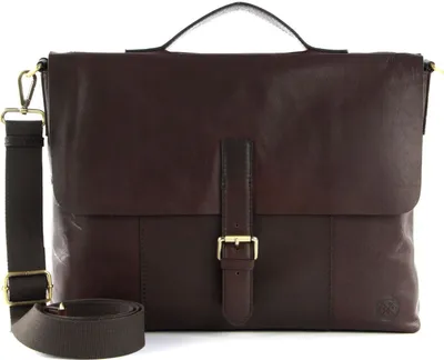 Produktbild von SADDLER Businesstasche Umhängetasche mit Laptopfach Ålesund Computer Bag Dark Brown braun