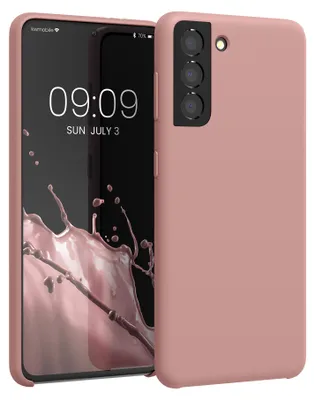 Produktbild von kwmobile Handyhülle für Samsung Galaxy S21 Hülle - Case Silikon - Kabelloses Laden - Schutzhülle Cover in Vintage Pink
