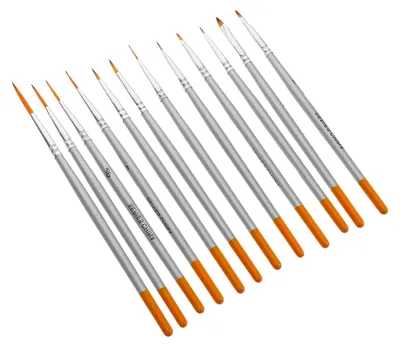 Produktbild von 12-teiliges Aquarellpinsel-Set aus Nylon für Detailmalerei und kreative Projekte