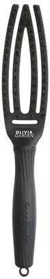 Produktbild von Olivia Garden Fingerbrush Care Iconic Boar&Nylon Schwarz Small