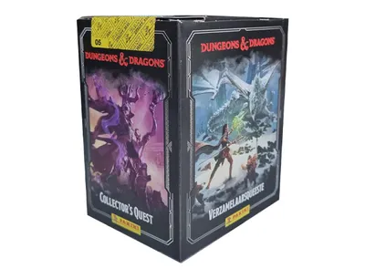 Two boxes of Dungeons & Dragons sticker collections are shown side-by-side, with one slightly angled.