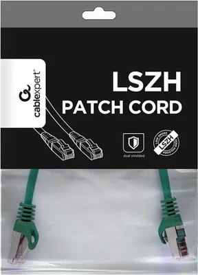 Zdjęcie produktu dla Gembird PP6A-LSZHCU-G-0.25M, 0,25 m, Cat6a, S/FTP (S-STP), RJ-45, RJ-45, Zielony