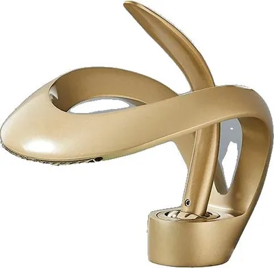 Produktbild von Waschtischarmatur, deckenmontiert, Einhebel-Design, Gold