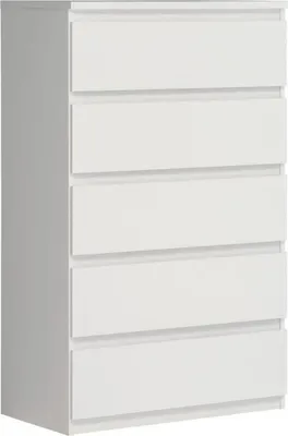 Produktbild von CHELSEA Kommode 5 Schubladen – 77,2 cm – Mattweiß