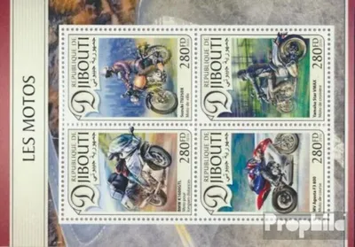 Produktbild von Briefmarken Dschibuti 2016 Mi 1353-1356 Kleinbogen (kompl. Ausg.) postfrisch Motorräder