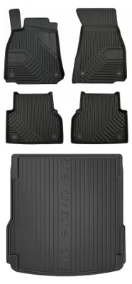 Produktbild von Gummimatten + Kofferraumwanne für Audi A6 C8 2018-2025 (Kombi) – Schwarz, passgenau – Wielganizator