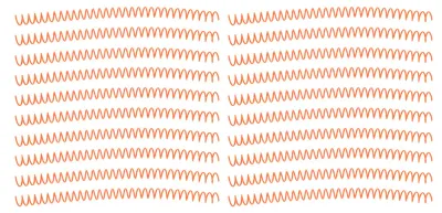 Immagine prodotto di Set di 20 bobine per rilegatura a spirale con grande capacità, dorso a pettine, 30 fori, diametro 13 mm, arancione