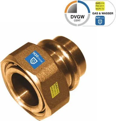 Produktbild von Sanpro Pressfitting Kupfer Verschraubung mit Überwurfmutter, Größe V 12 - 3/4"