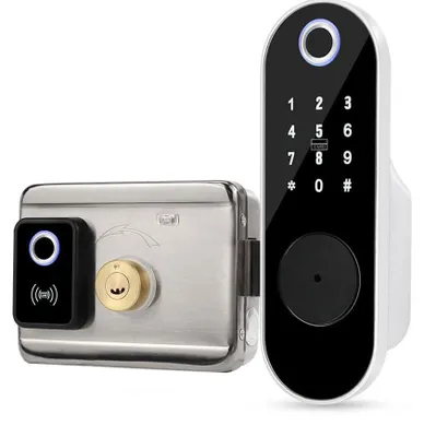 Fingerabdruck-Türschloss mit Tastatur, Tuya-App, Anti-Späh-Code