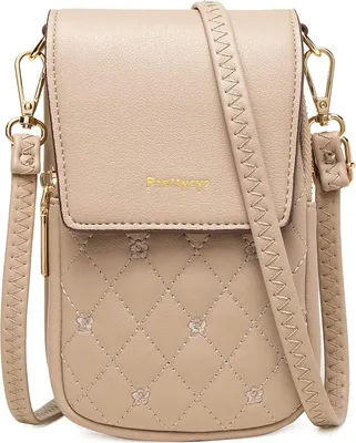 Produktbild von Umhängetasche Umhängetasche Damen, Handy-Umhängetasche, Minibag,Crossbody mit Verstellbar Abnehmbar Schultergurt Passend für 6,9-Zoll-Handys,Aprikose