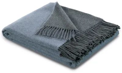 Produktbild von Biederlack Kaschmir-Plaid Farbe Blau Grau Größe 130 x 170cm